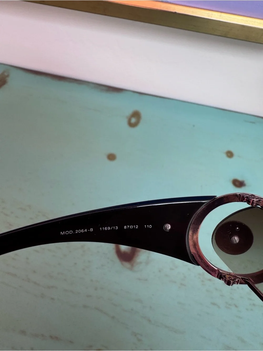 Vintage Versace Metallic Oversized Sunglasses with Brown Lenses